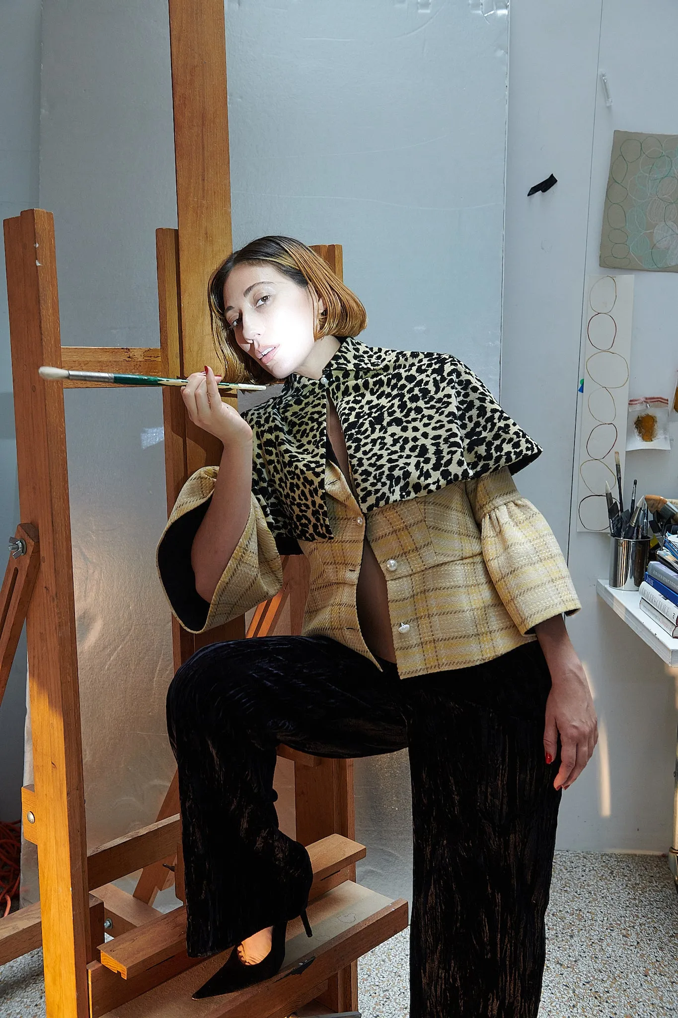 Synergy Cape in Leopard Velvet sold by Batsheva