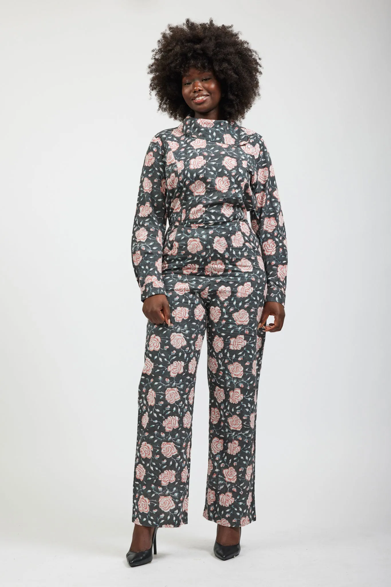 Mila Jumpsuit in Black Watercolor Floral sold by Batsheva product image thumbnail 3