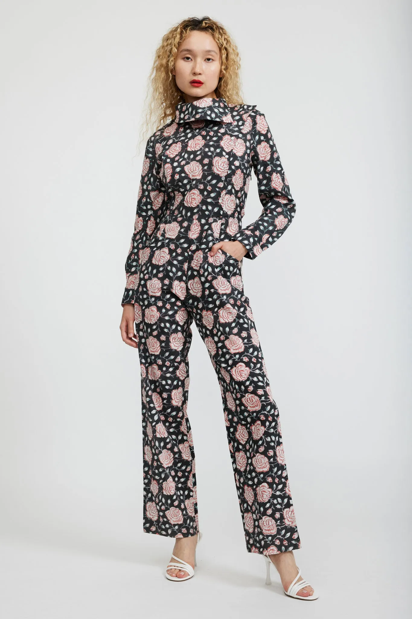 Mila Jumpsuit in Black Watercolor Floral sold by Batsheva product image thumbnail 5