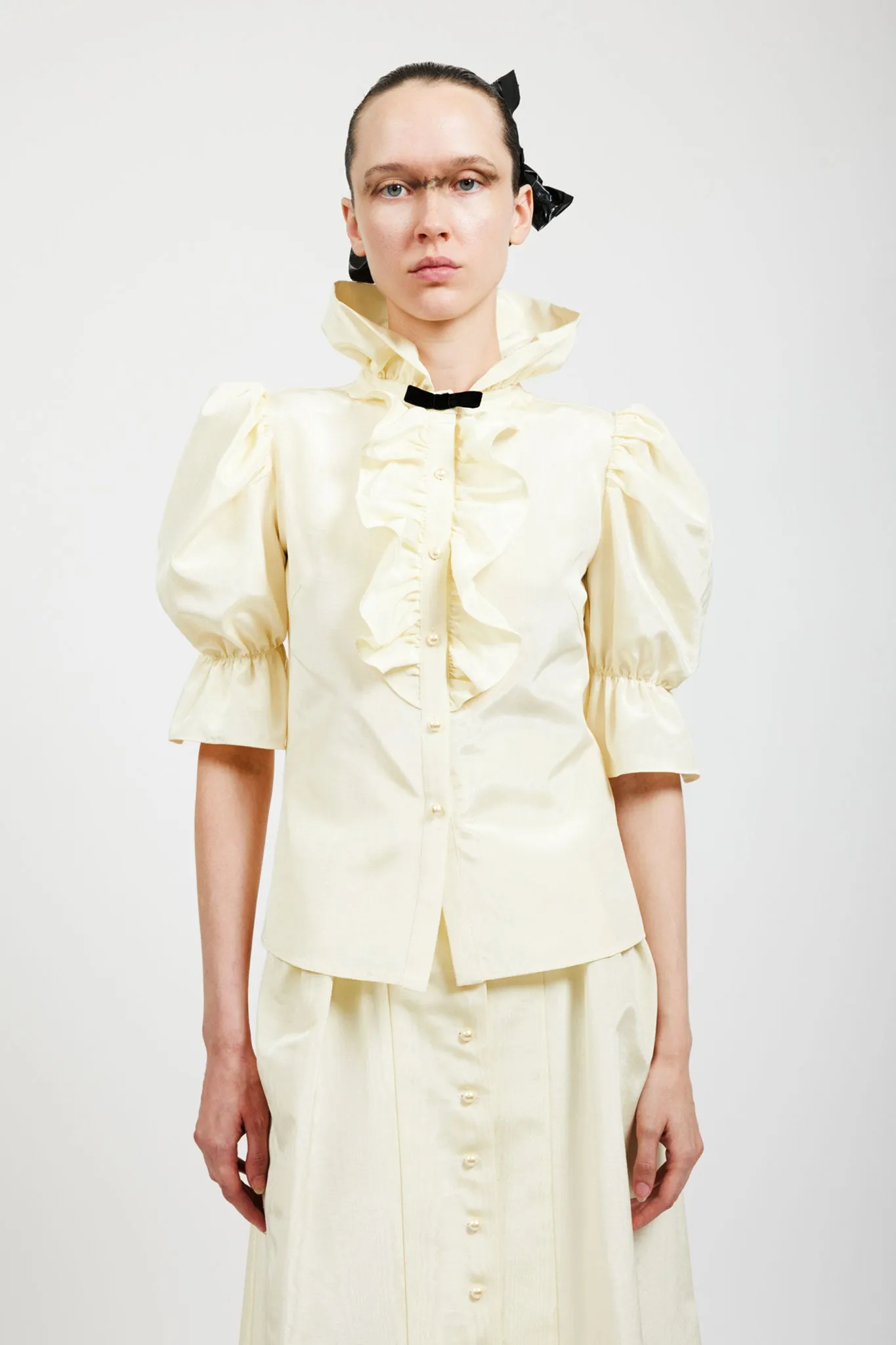 Lou Blouse in Cream Moiré sold by Batsheva product image thumbnail 4