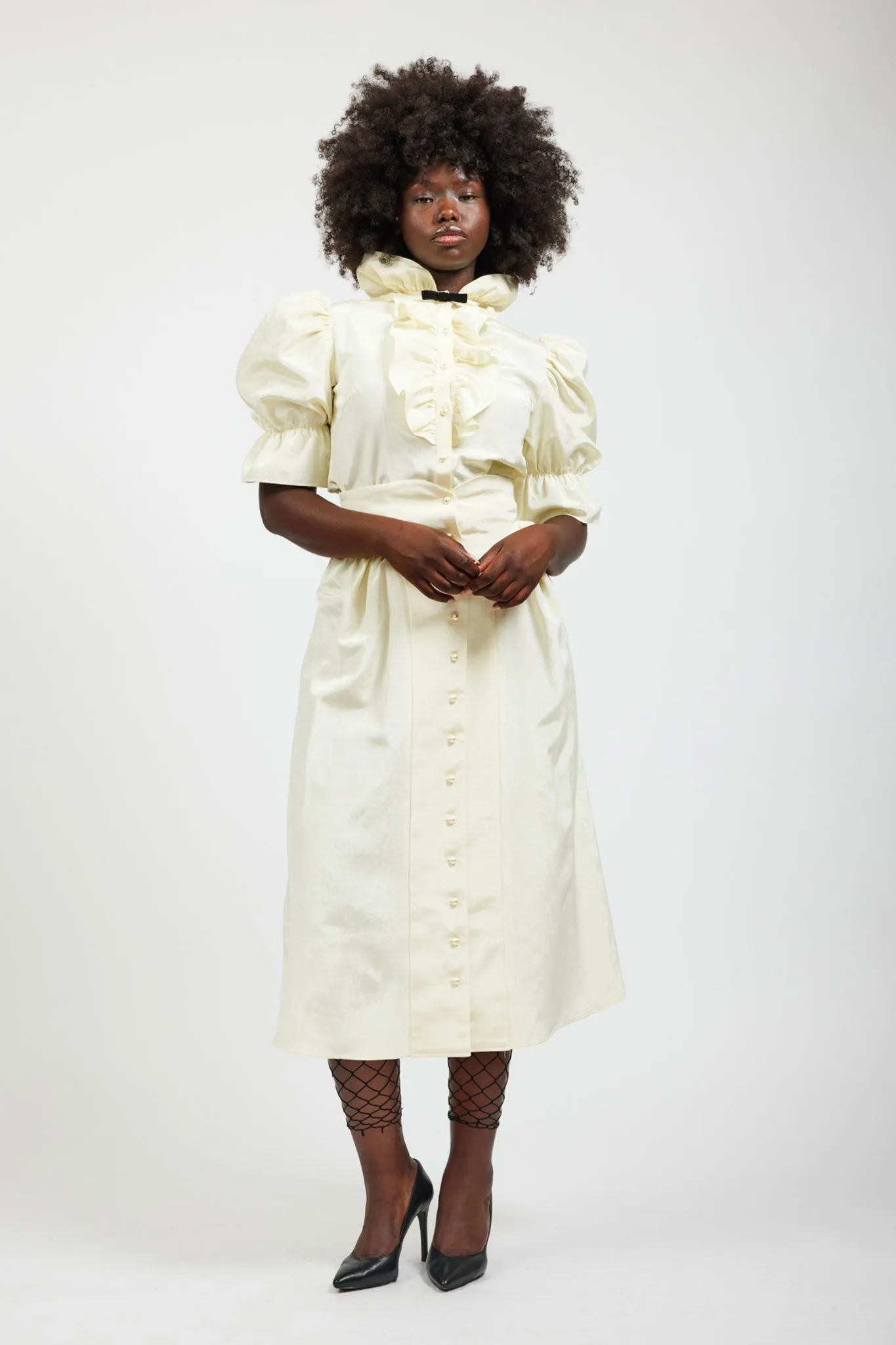 Lou Blouse in Cream Moiré sold by Batsheva product image thumbnail 3