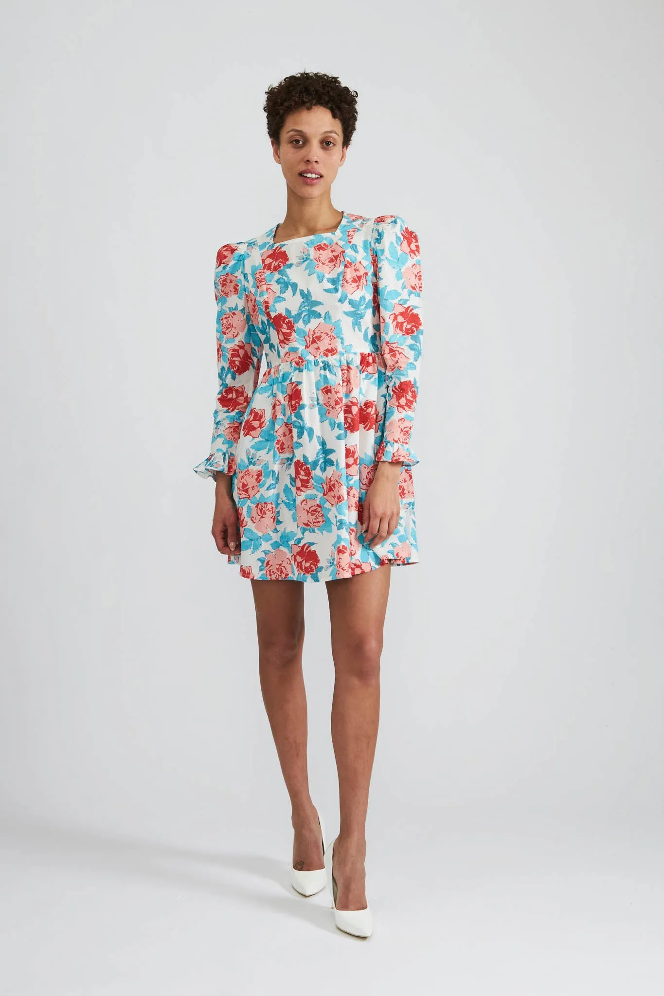 Square Neck Mini Prairie Dress in Painted Rose sold by Batsheva product image thumbnail 4