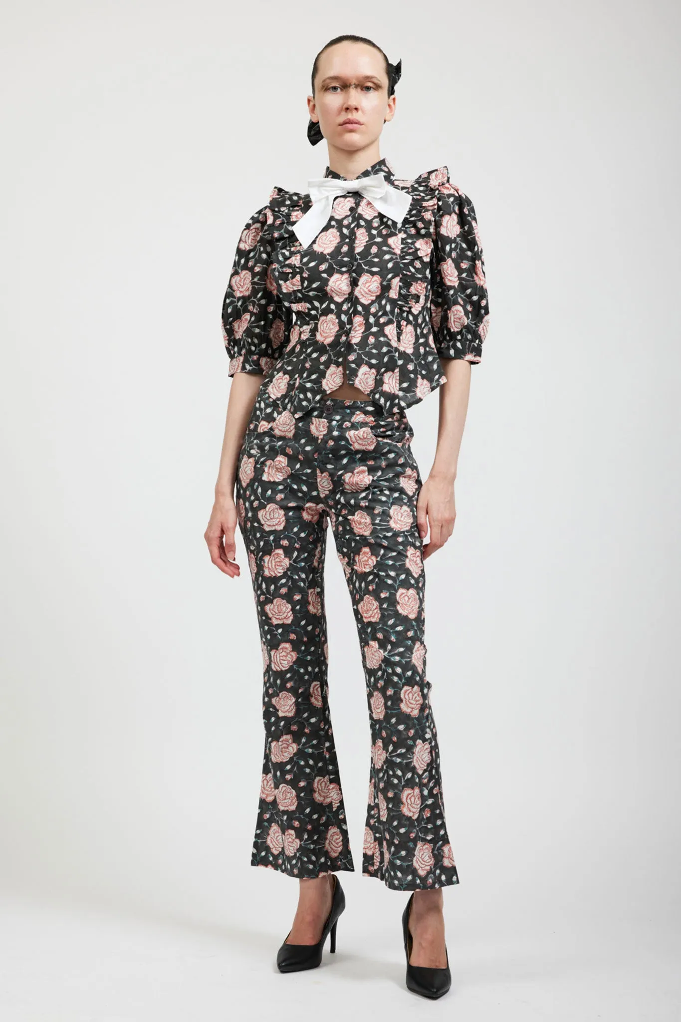 Lawyer Pant in Black Watercolor Floral sold by Batsheva product image thumbnail 2