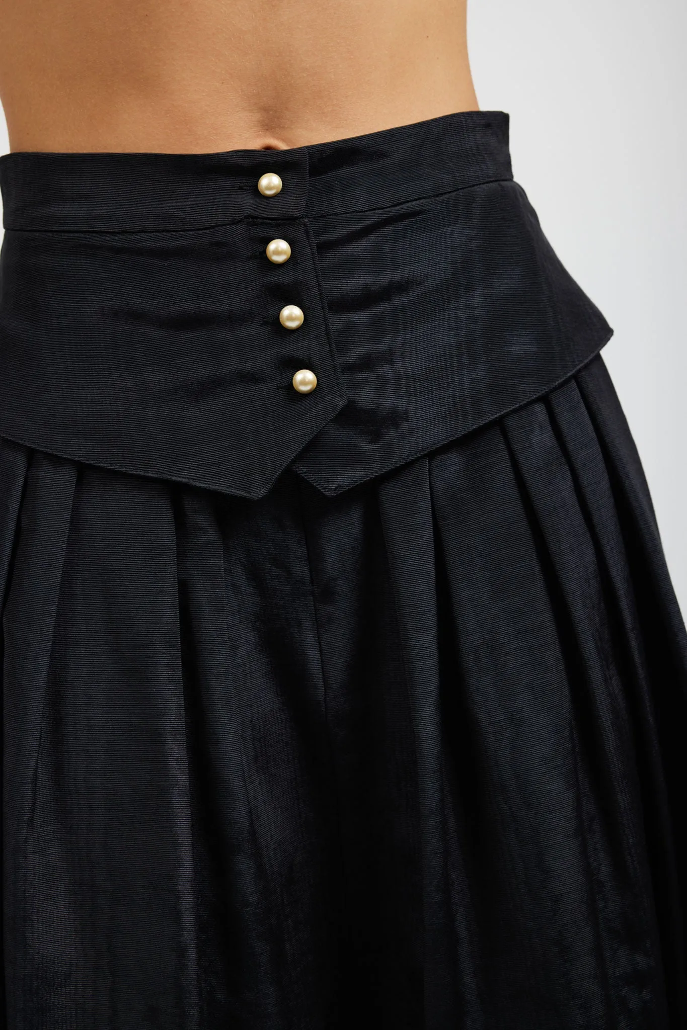 Landa Skirt in Black Moiré sold by Batsheva product image thumbnail 5