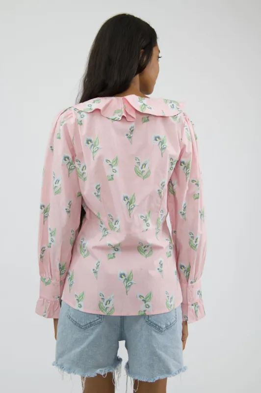 Sample Sale Nia Blouse in Blush Calla Lily sold by Batsheva