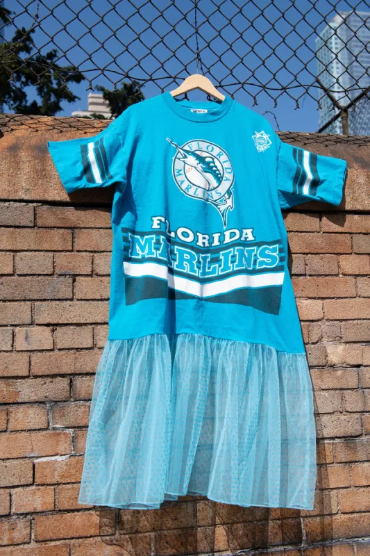 One-of-a-Kind Vintage Florida Marlins Jersey Dress sold by Batsheva