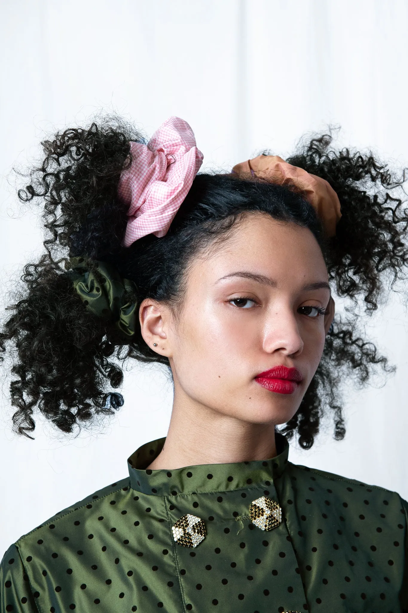 Scrunchie in Pink Gingham sold by Batsheva product image thumbnail 3