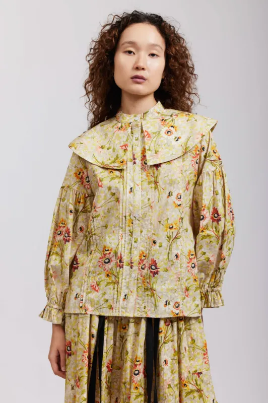 Laura Ashley x BATSHEVA Swansea Blouse in Witton Floral sold by Batsheva