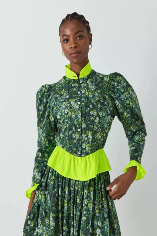 Sample Sale Grace Blouse in Sherwood Forest sold by Batsheva