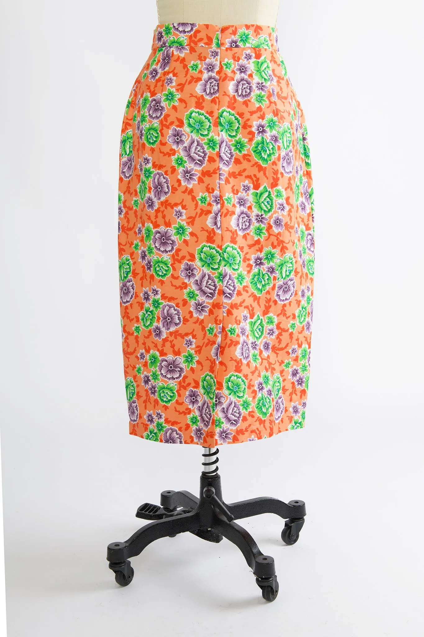 Pencil Skirt in Vintage Orange Floral sold by Batsheva product image thumbnail 4