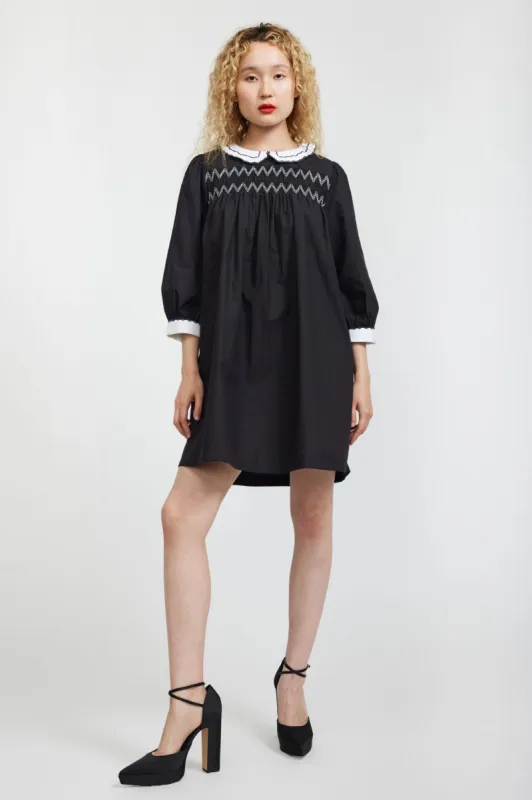 Pauline Dress in Black made by Batsheva