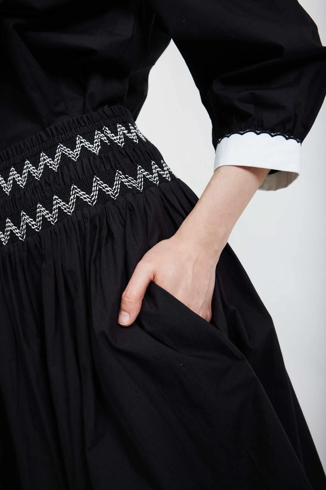 Smocked Skirt in Black sold by Batsheva product image thumbnail 3