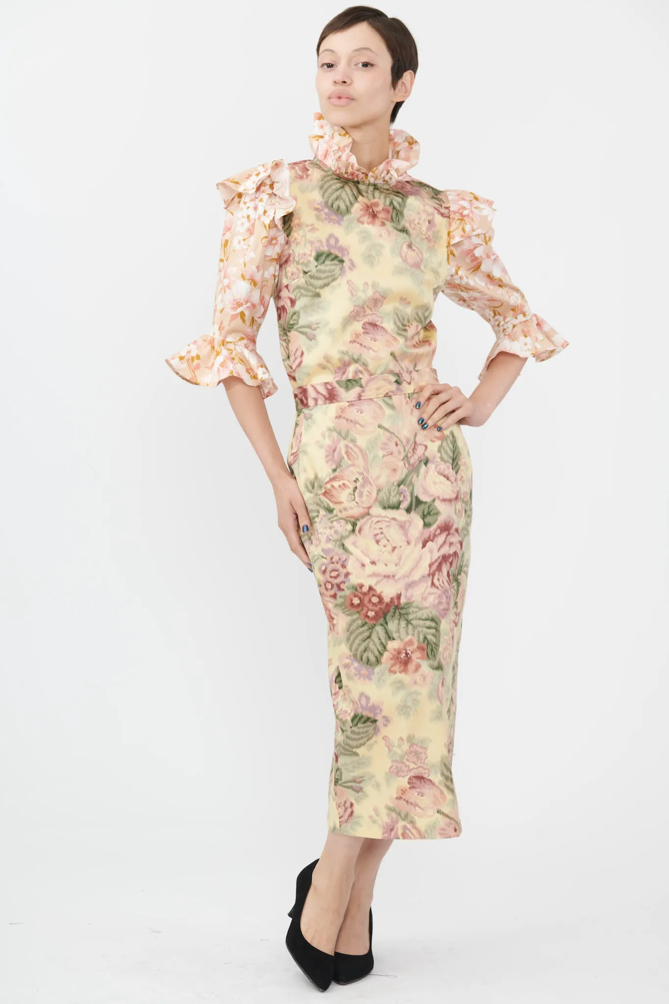 Pencil Skirt in Vintage Floral Upholstery sold by Batsheva product image thumbnail 4