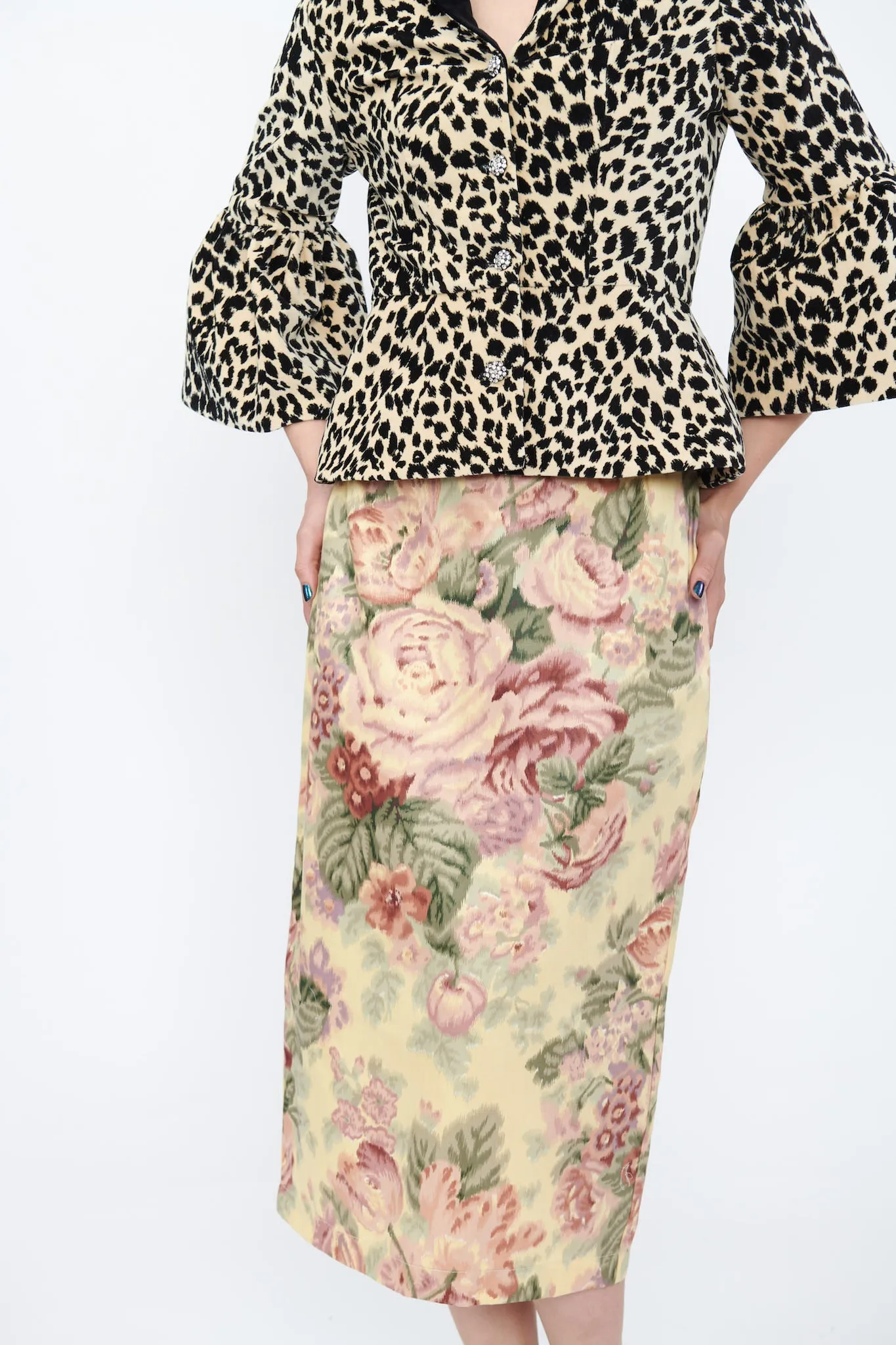 Pencil Skirt in Vintage Floral Upholstery sold by Batsheva product image thumbnail 3