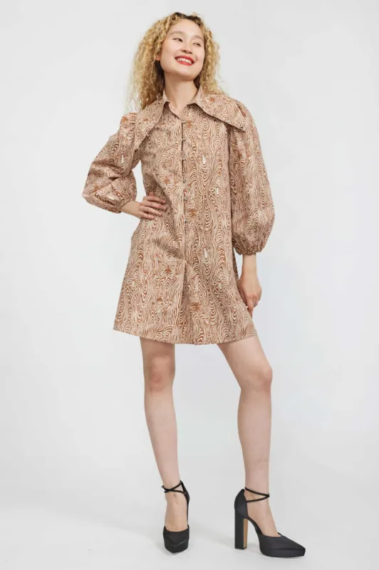 Robin Dress in Woodgrain Fantasy made by Batsheva