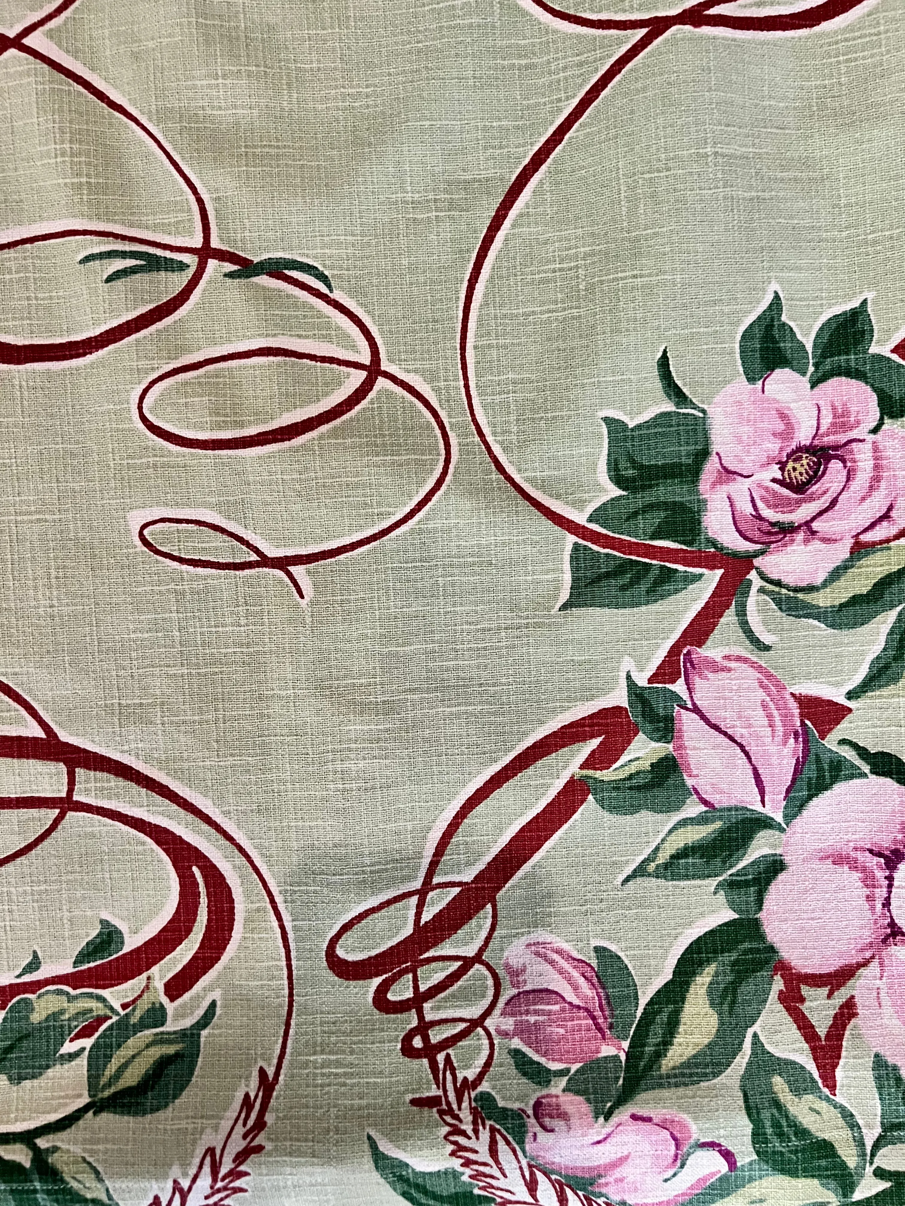 Pencil Skirt in Vintage 1940's Barkcloth Floral sold by Batsheva product image thumbnail 2