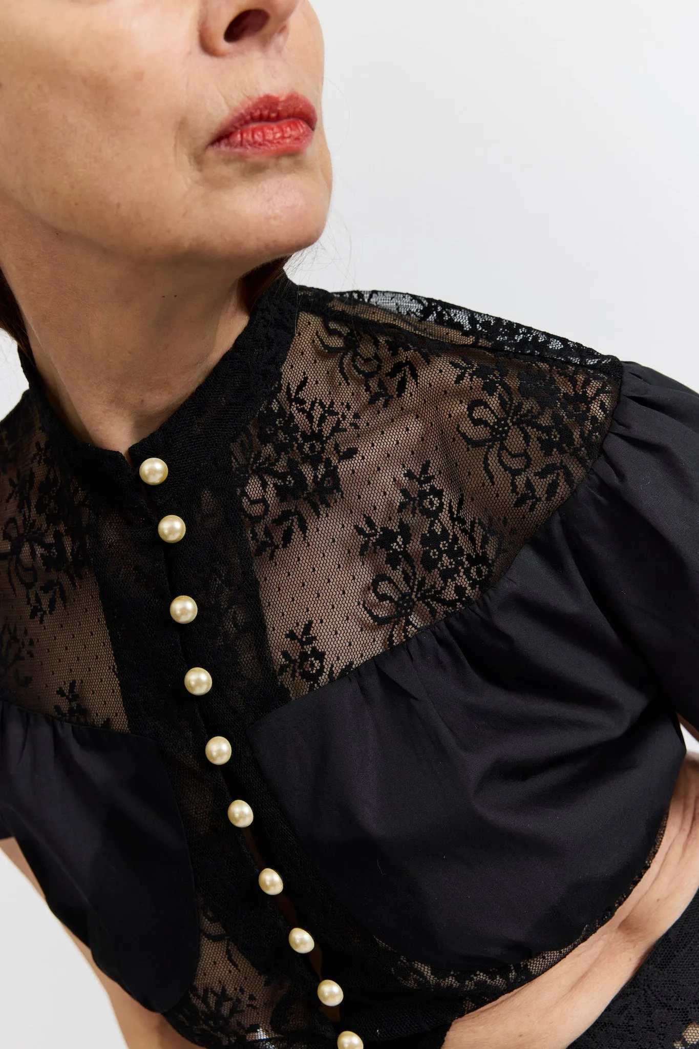 Ashlyn Blouse in Black Lace sold by Batsheva product image thumbnail 4