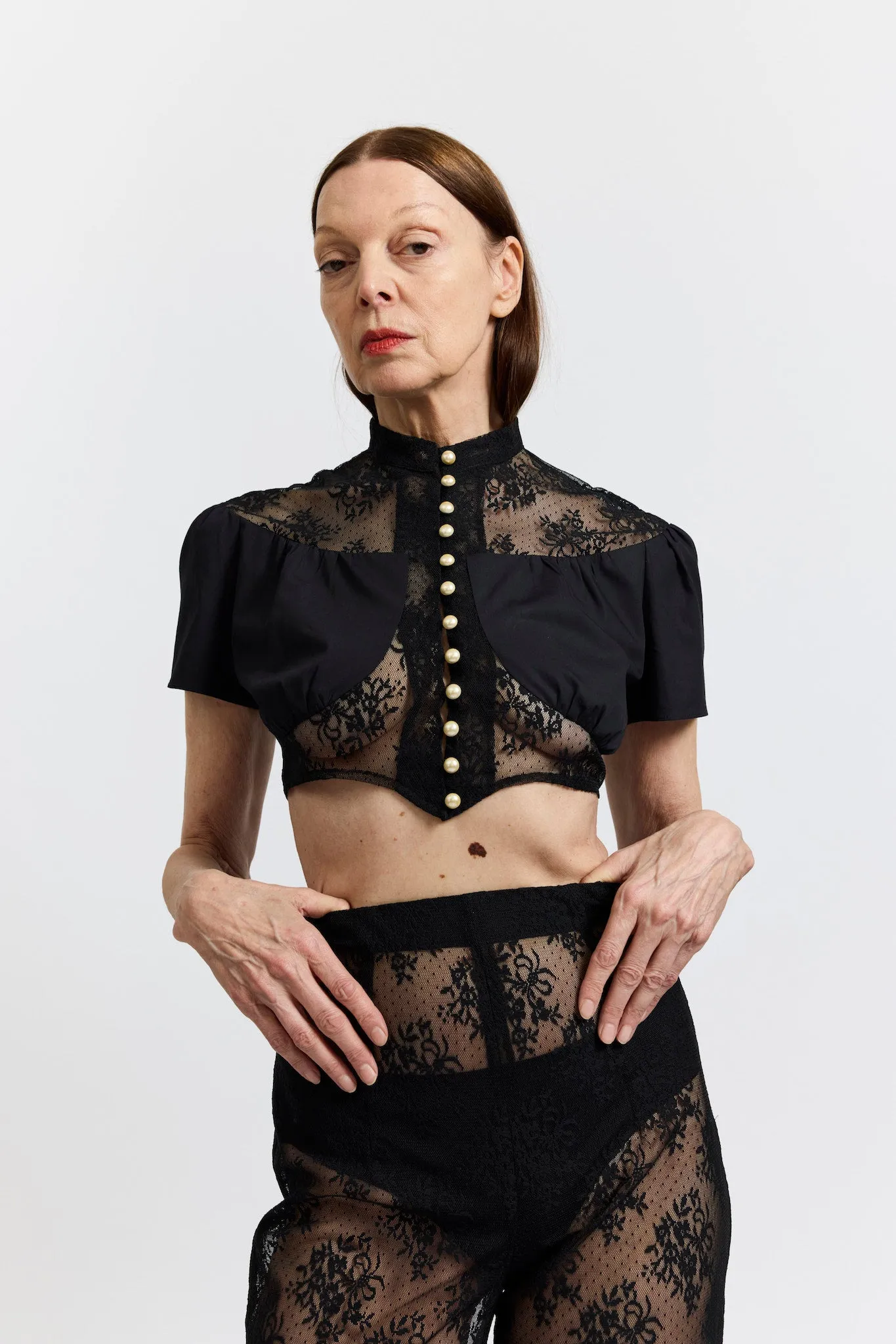 Ashlyn Blouse in Black Lace sold by Batsheva product image thumbnail 3