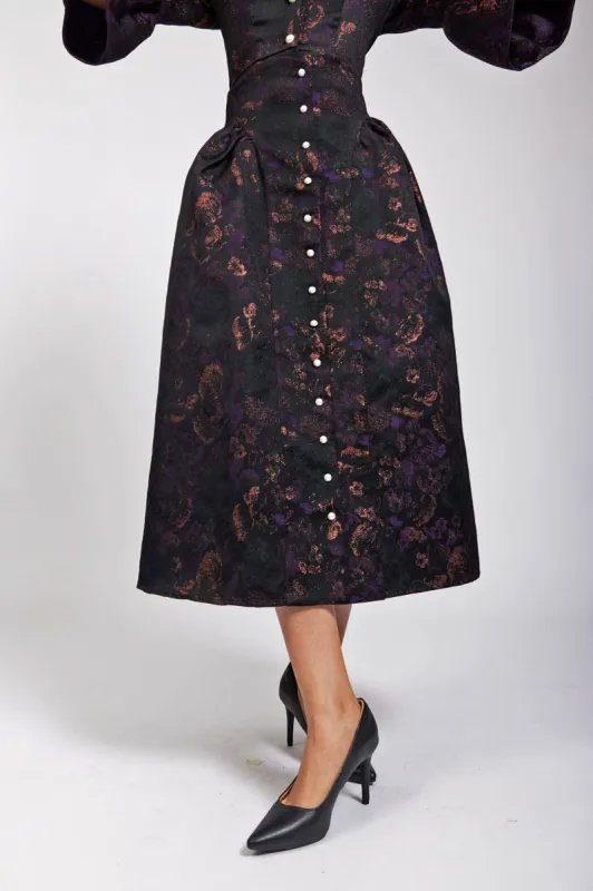 Bella Skirt in Enchantress Jacquard sold by Batsheva