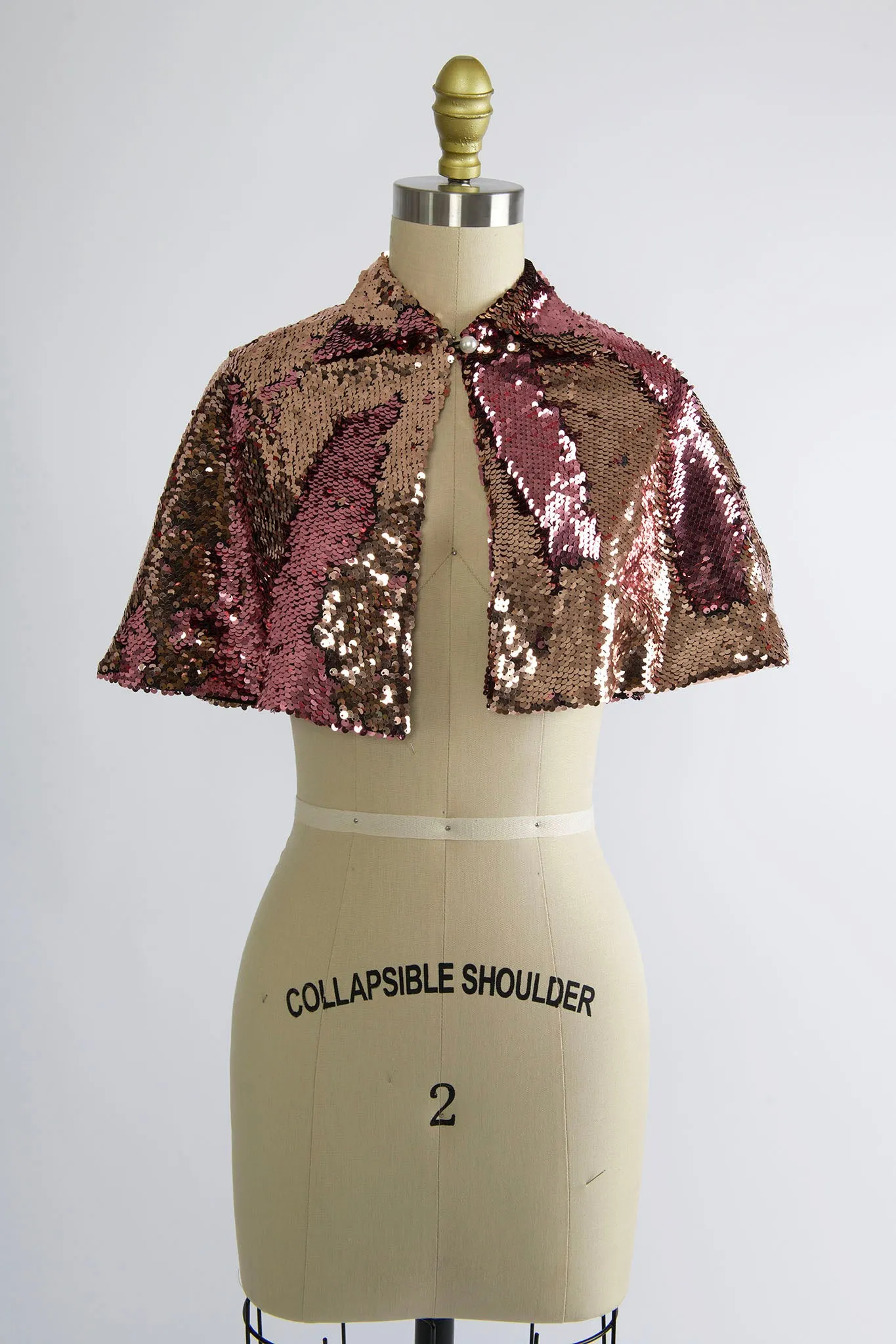 Synergy Cape in Pink and Rose Gold Sequin sold by Batsheva product image thumbnail 2