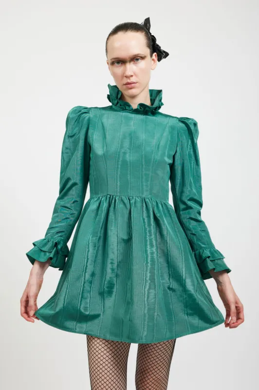 Mini Prairie Dress in Ocean Moiré made by Batsheva