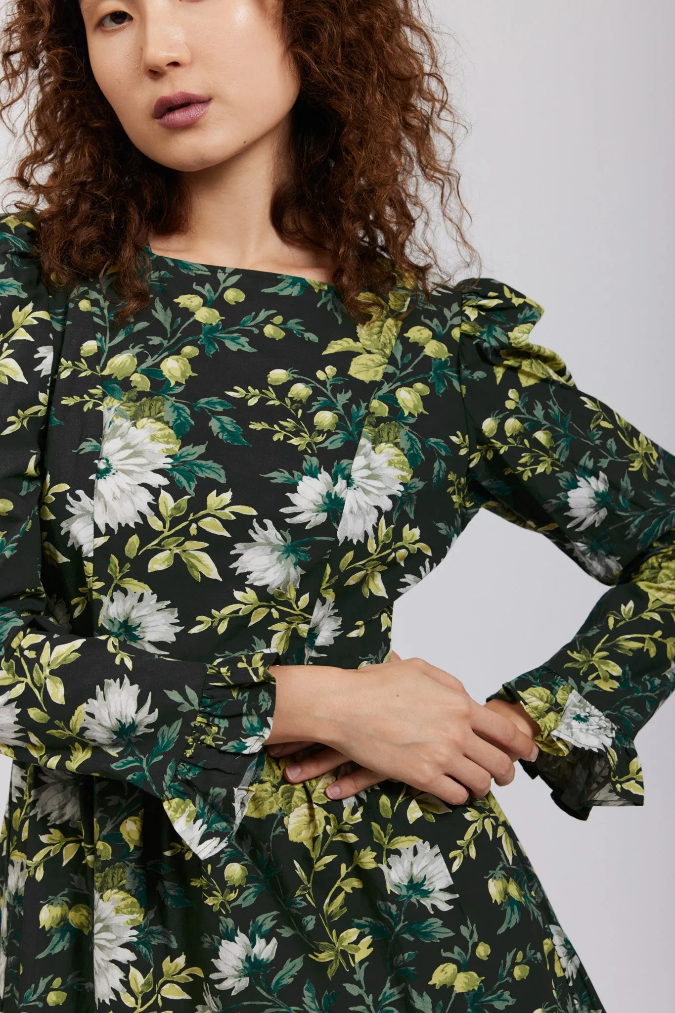 Sample Sale Square Neck Mini Prairie Dress in Rowlands Garden sold by Batsheva product image thumbnail 4