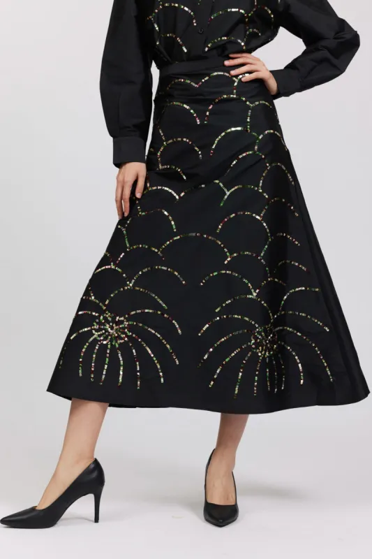 Alison Skirt in Firework Sequins made by Batsheva
