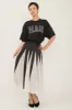 Freya Skirt in White Lace and Black Satin sold by Batsheva
