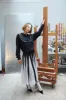 Freya Skirt in White Lace and Black Satin sold by Batsheva