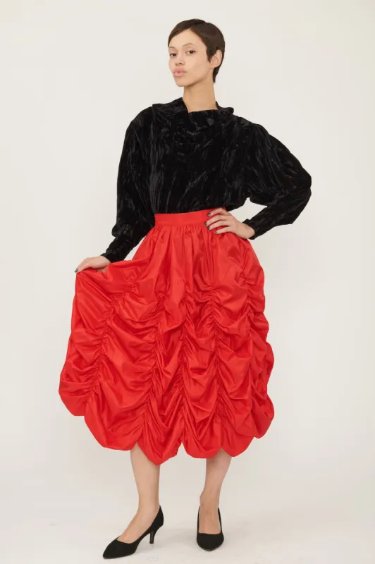 Anja Skirt in Apple Red made by Batsheva
