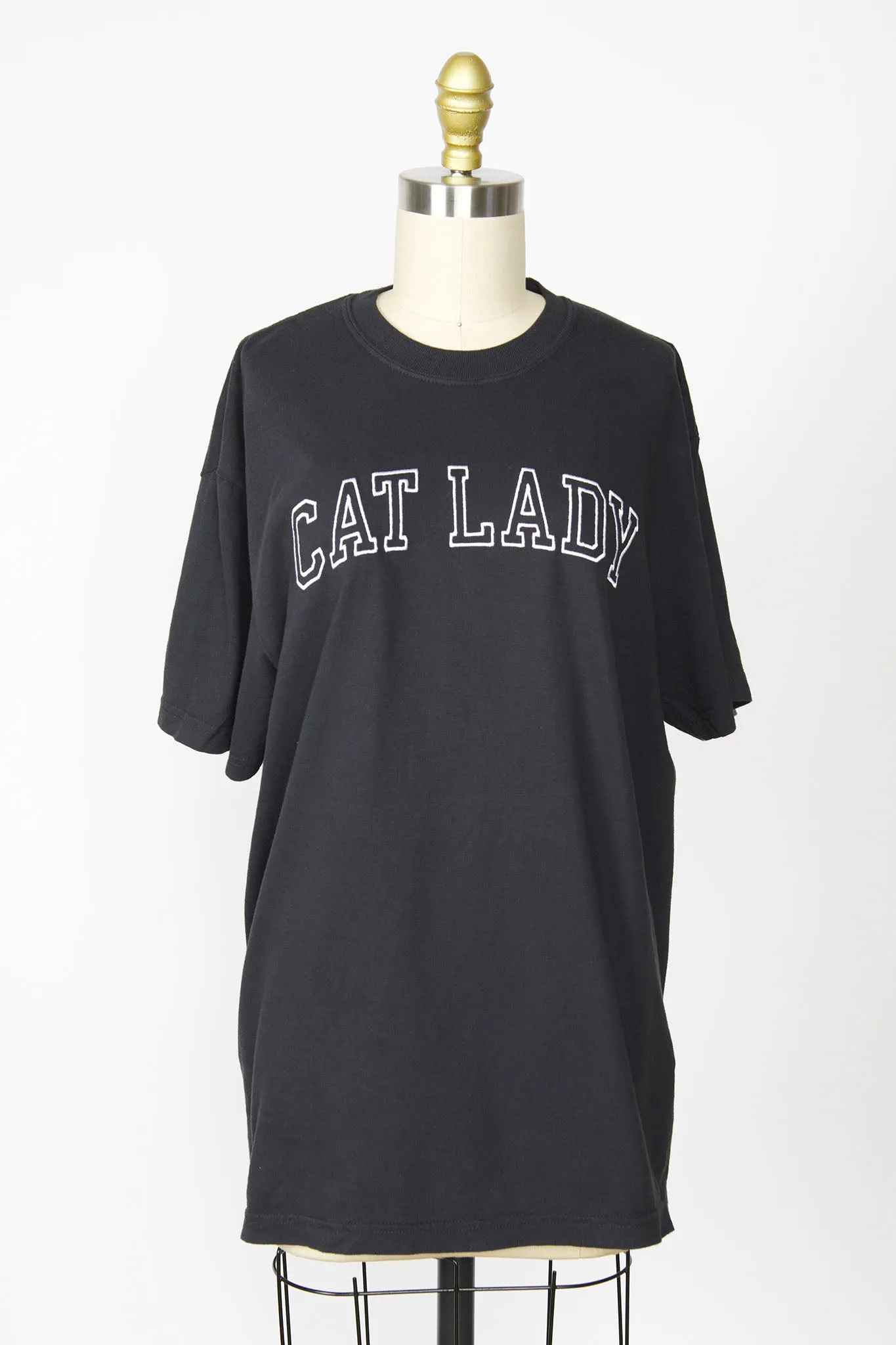 CAT LADY Tee in Black sold by Batsheva