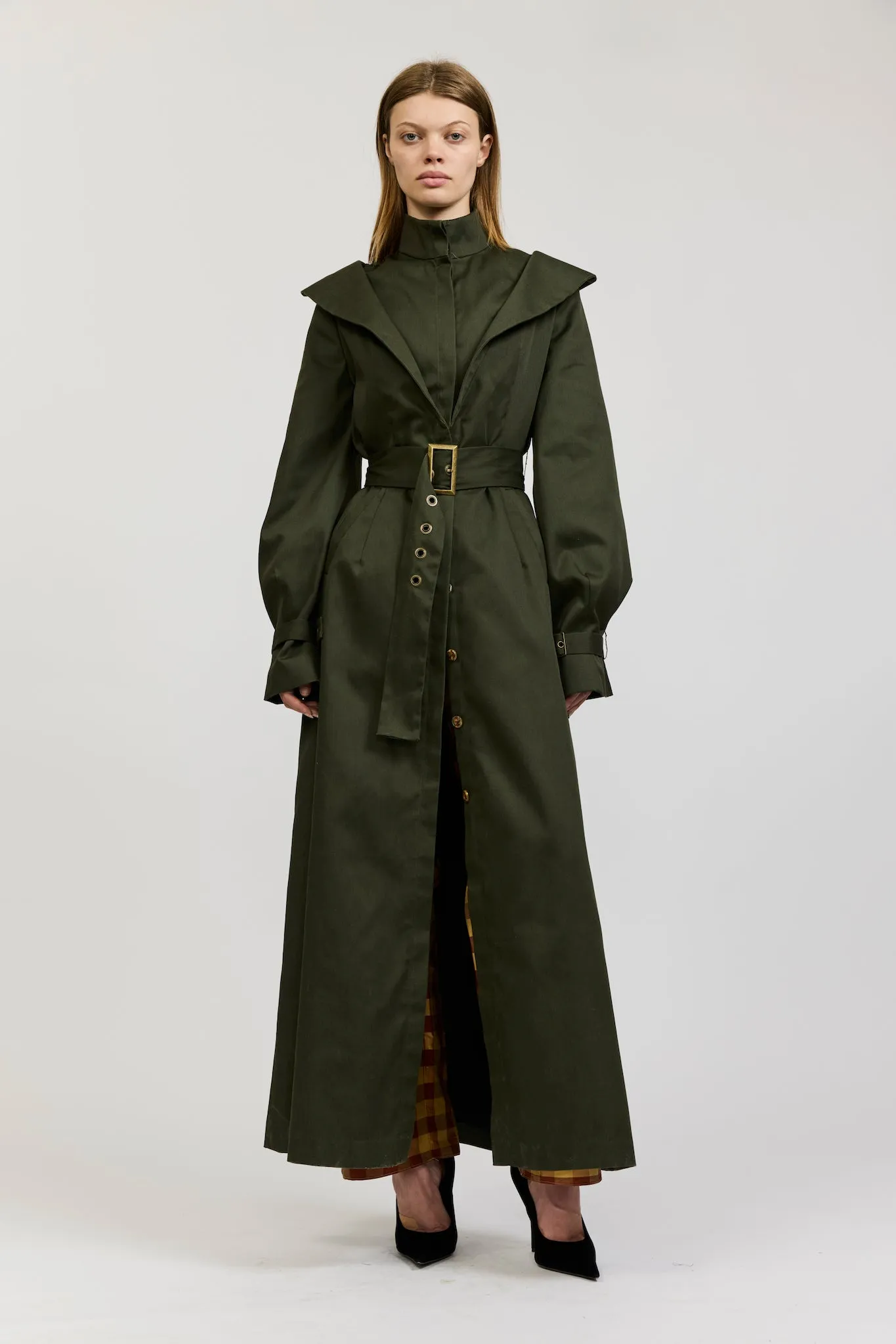 Elliot Trench Coat in Army Green sold by Batsheva product image thumbnail 5