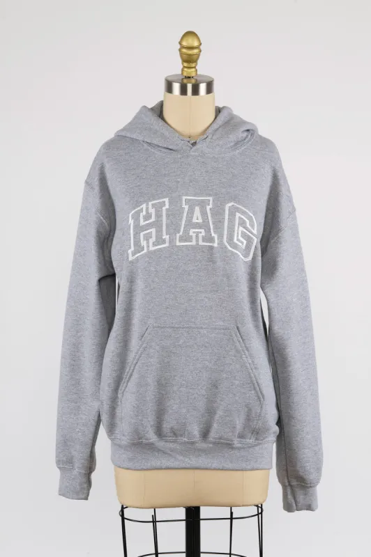 HAG Embroidered Hoodie in Grey made by Batsheva