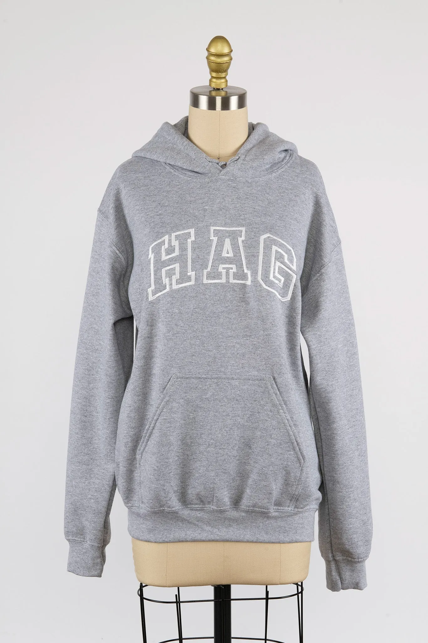 HAG Embroidered Hoodie in Grey sold by Batsheva