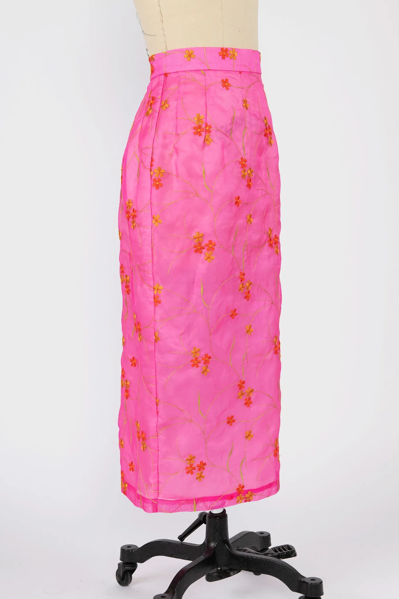 Court Skirt in Hot Pink Silk Organza sold by Batsheva product image thumbnail 2