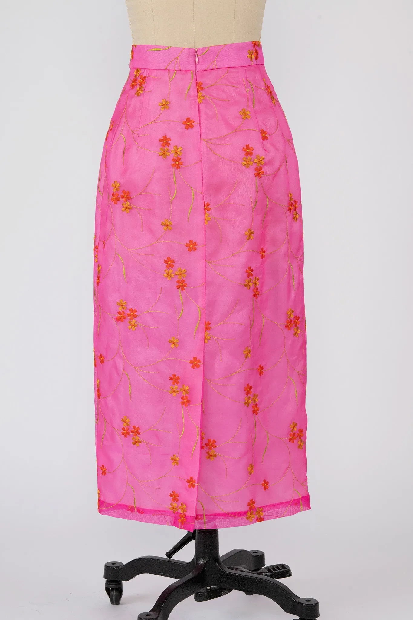 Court Skirt in Hot Pink Silk Organza sold by Batsheva product image thumbnail 3