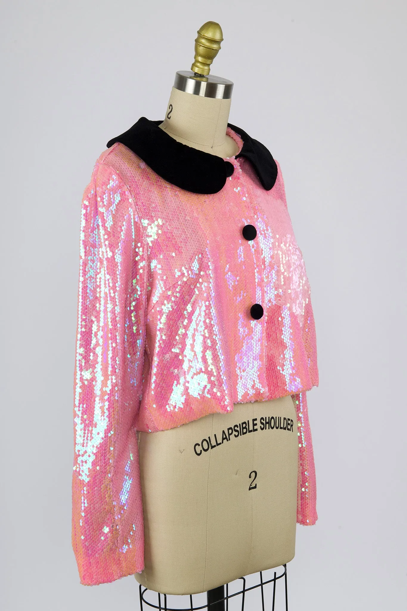 Peter Pan Coat in Pink Sequin sold by Batsheva product image thumbnail 2