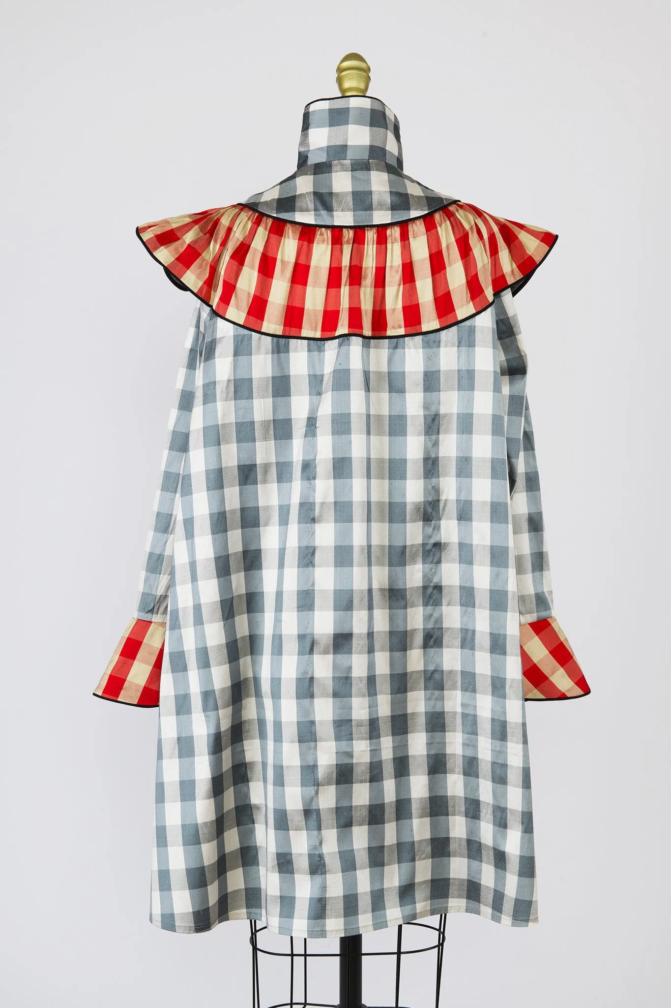 Racquel Dress in Deadstock Gingham Silk Taffeta sold by Batsheva product image thumbnail 3