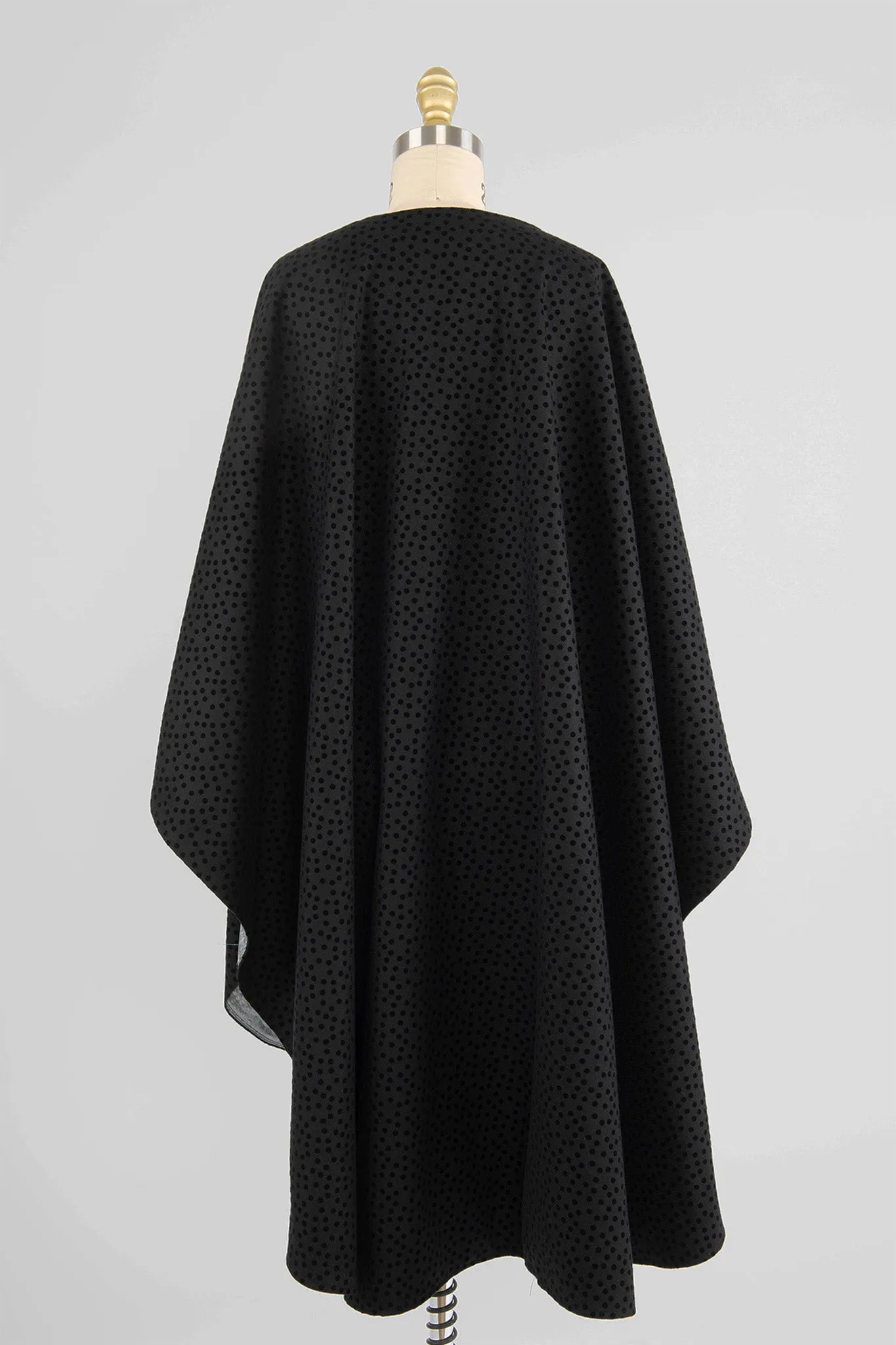 Shirley Cape in Black Flocked Wool sold by Batsheva product image thumbnail 5