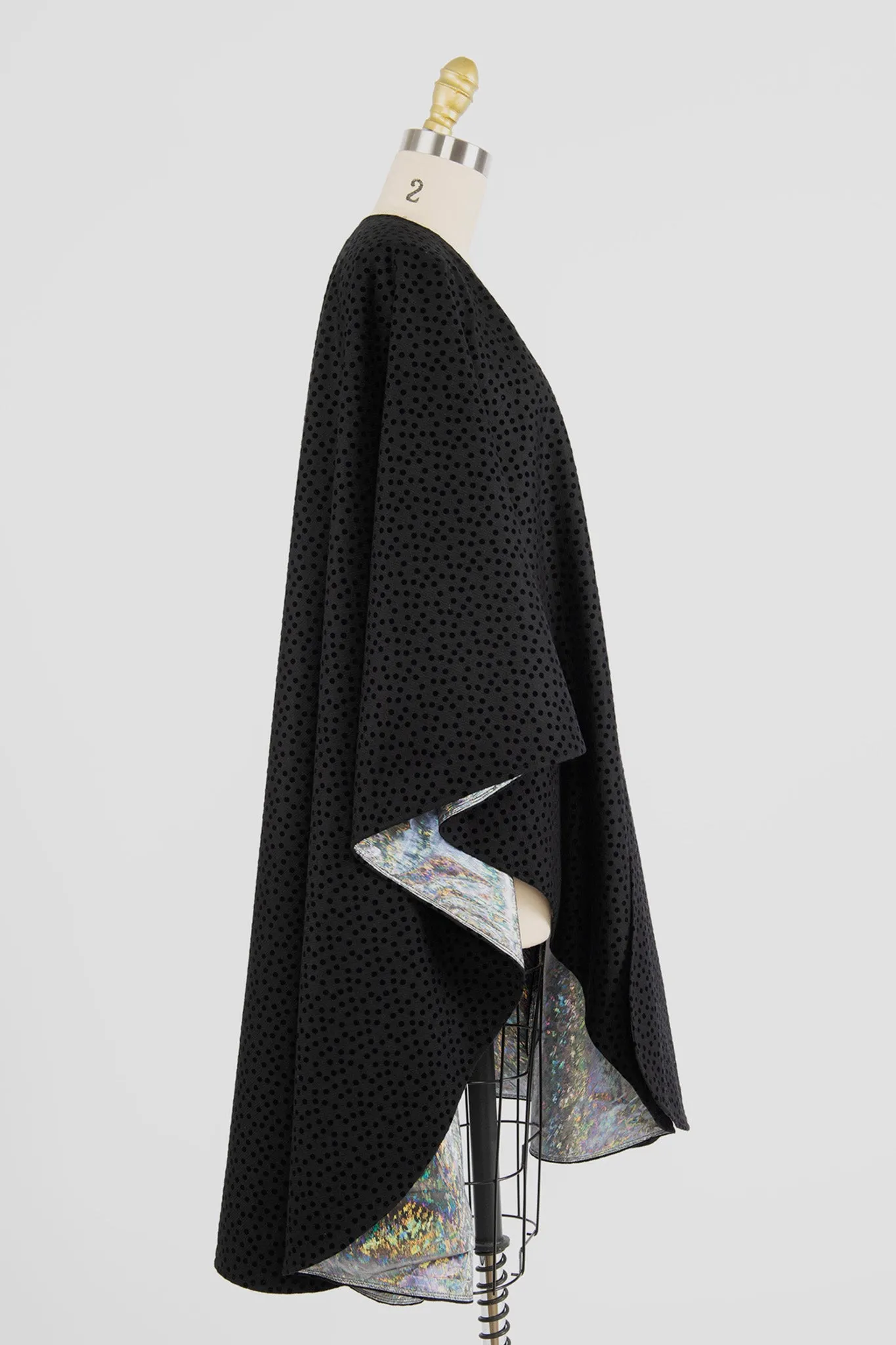 Shirley Cape in Black Flocked Wool sold by Batsheva product image thumbnail 4