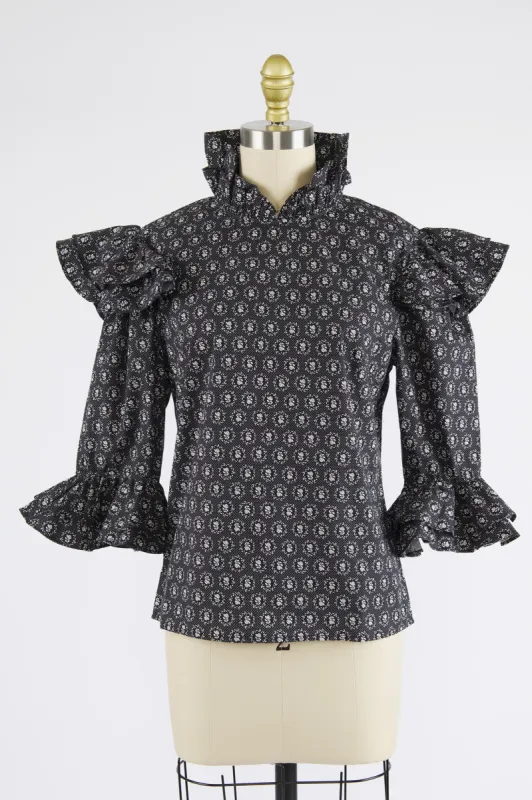 Antoinette Blouse in Floral Dot sold by Batsheva