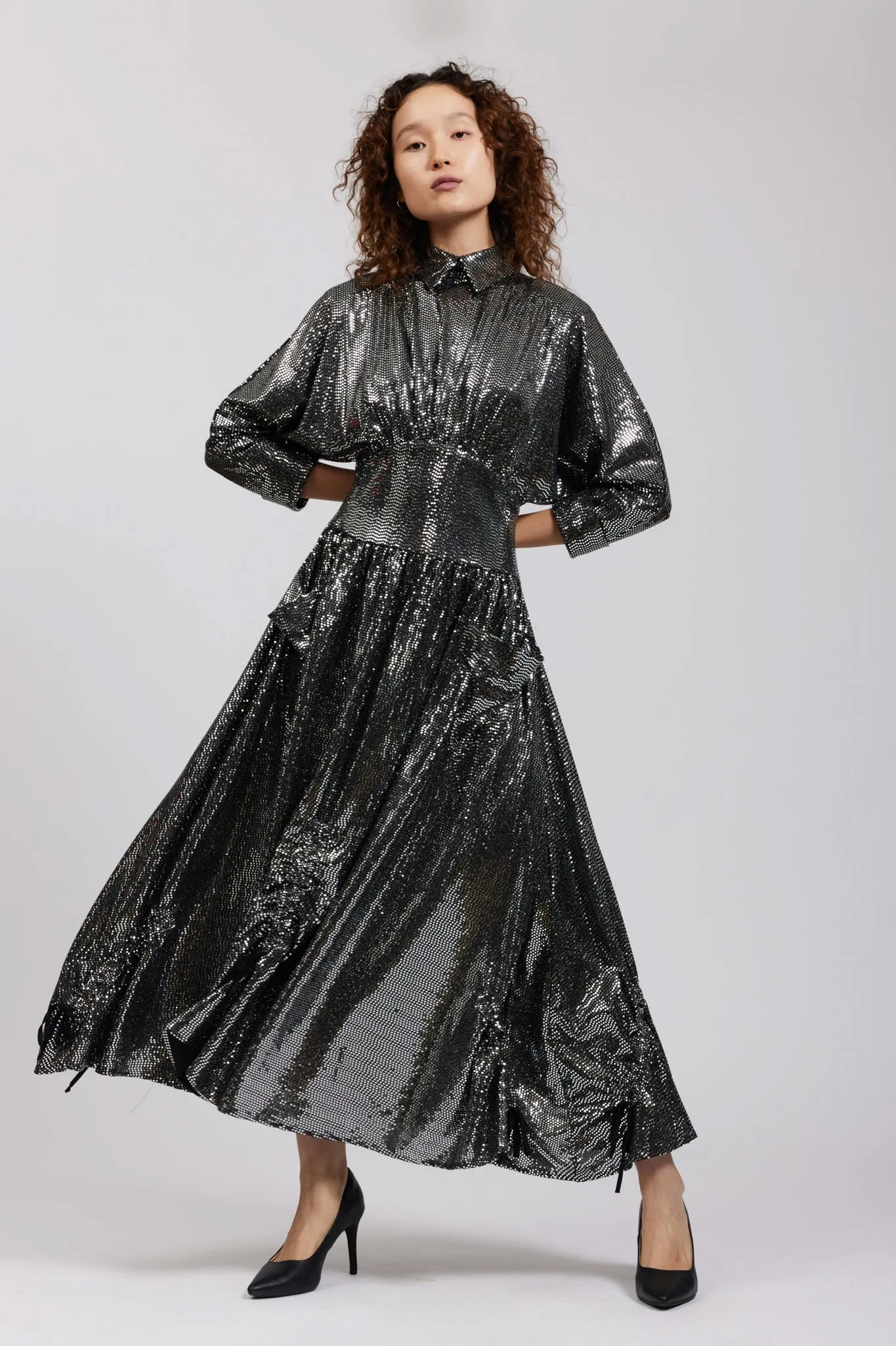 Sample Sale Goldie Dress in Silver Sequin sold by Batsheva product image thumbnail 4