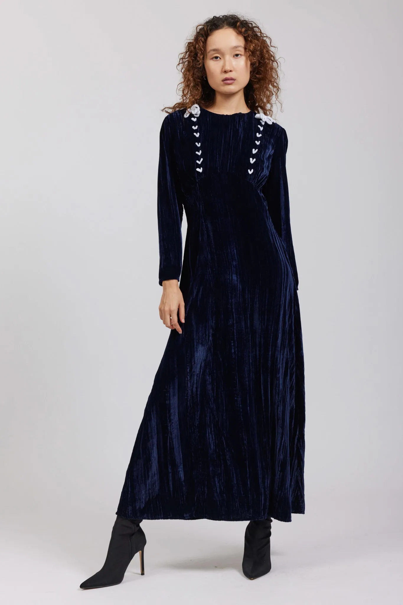 Sample Sale Reem Dress in Navy sold by Batsheva product image thumbnail 3