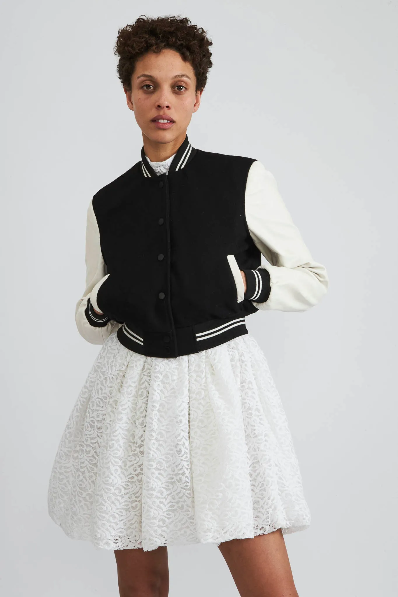 Sample Sale Batsheva Lanes Leather Bomber Jacket sold by Batsheva product image thumbnail 3