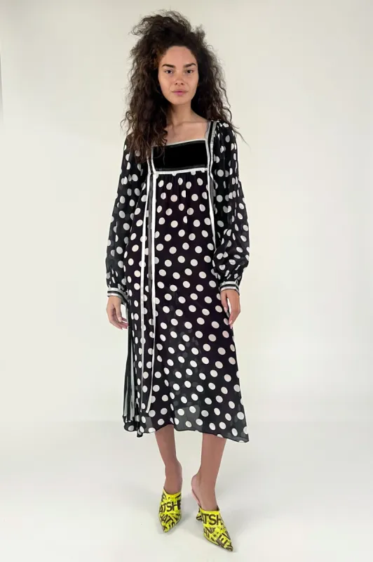 Sample Sale Midi Dress in Polka Dot made by Batsheva