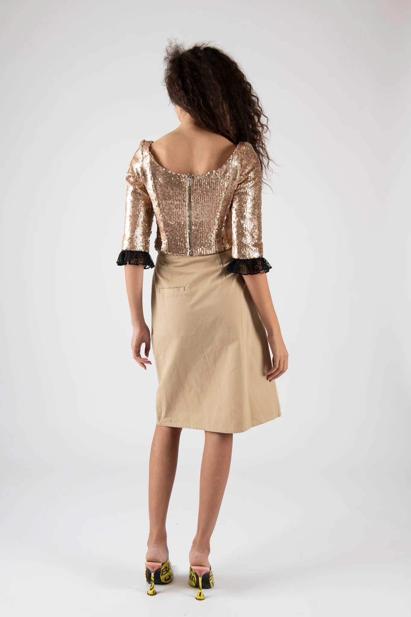 Sample Sale Sailor Skirt in Khaki Twill sold by Batsheva product image thumbnail 2