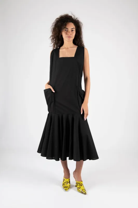 Sample Sale Meredith Dress in Black Cotton sold by Batsheva