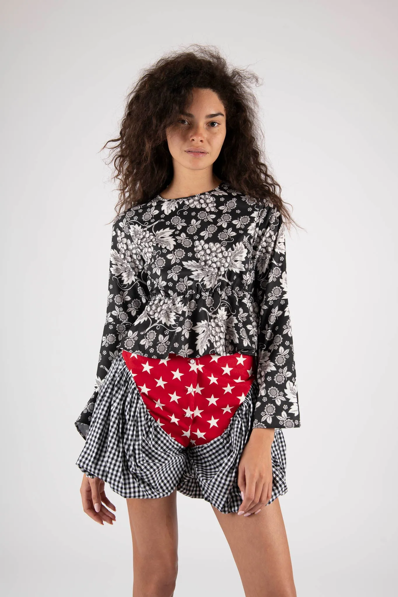 Sample Sale Bell Sleeves Blouse in Grapes Print sold by Batsheva product image thumbnail 3