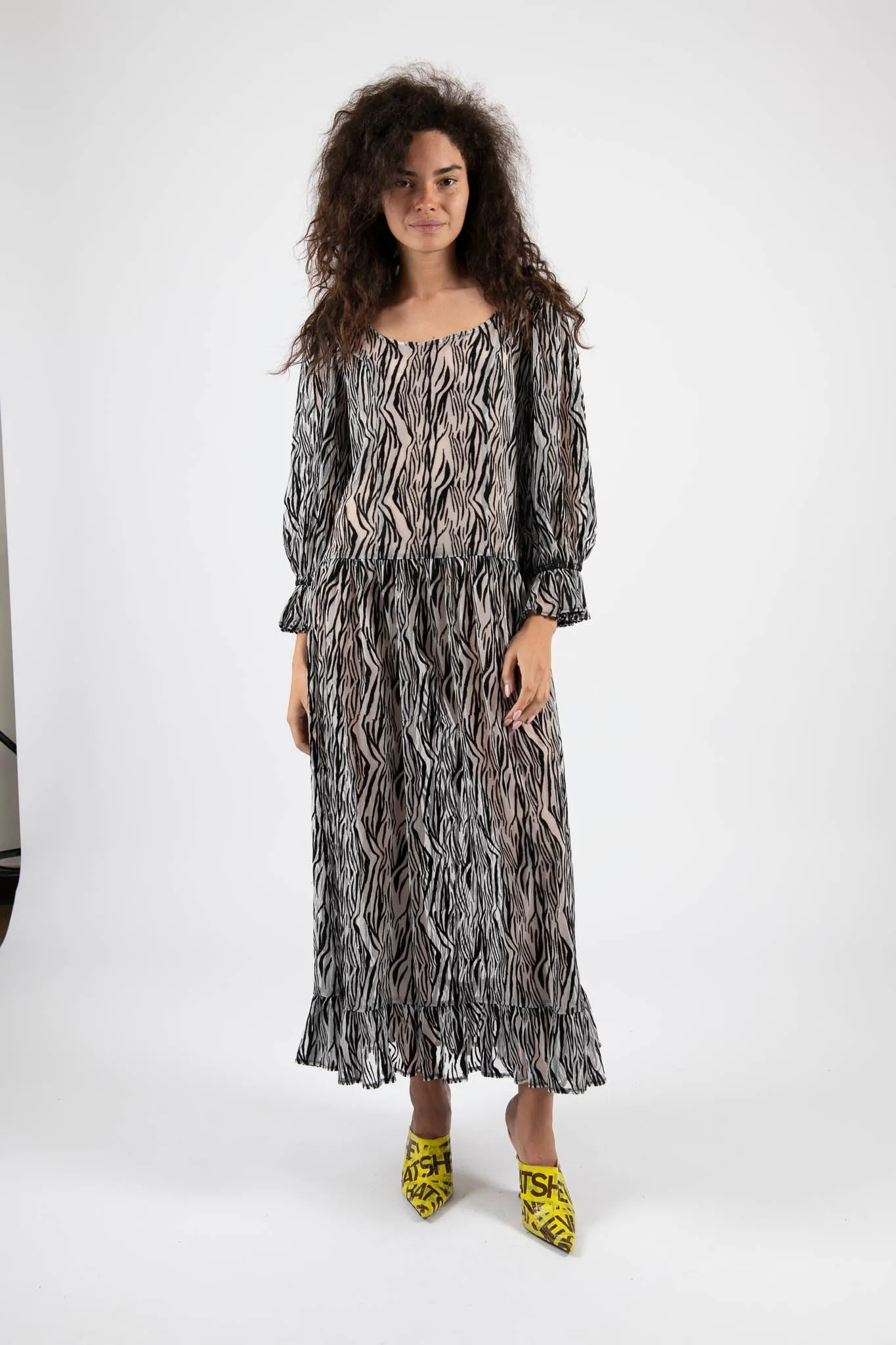 Sample Sale Maxi Dress in Zebra Tulle sold by Batsheva