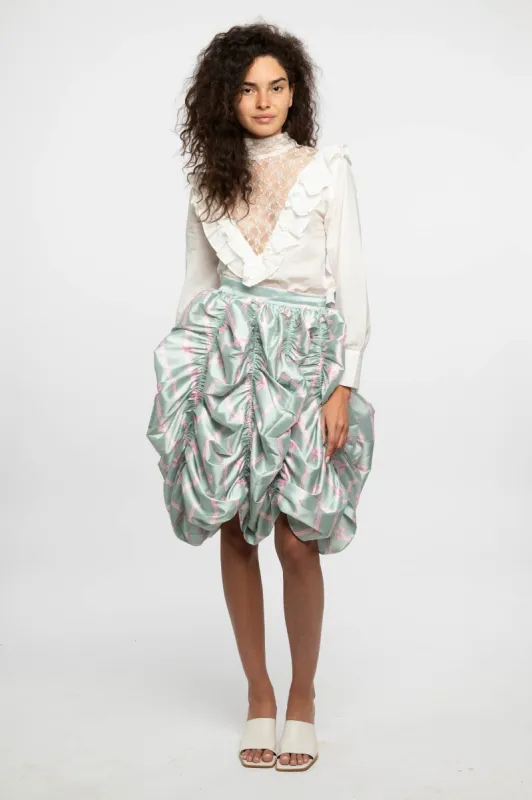 Anja Skirt in Pink Bow Taffeta made by Batsheva